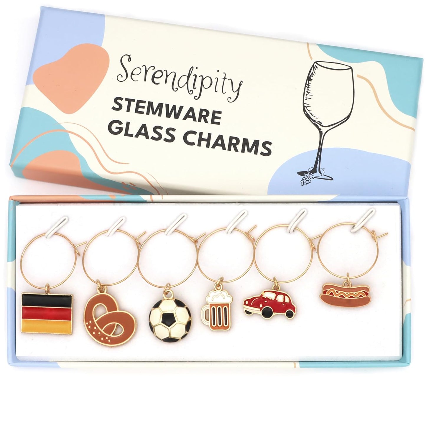 Germany Wine Charms in the brand box.