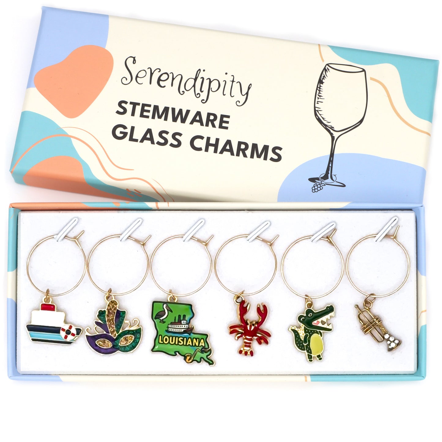 Serendipity Louisiana Wine Charms to Jazz Up Your Gatherings, New Orleans Party Decoration