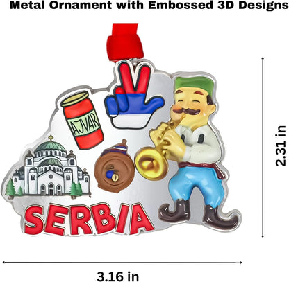 Serbia Christmas Ornament