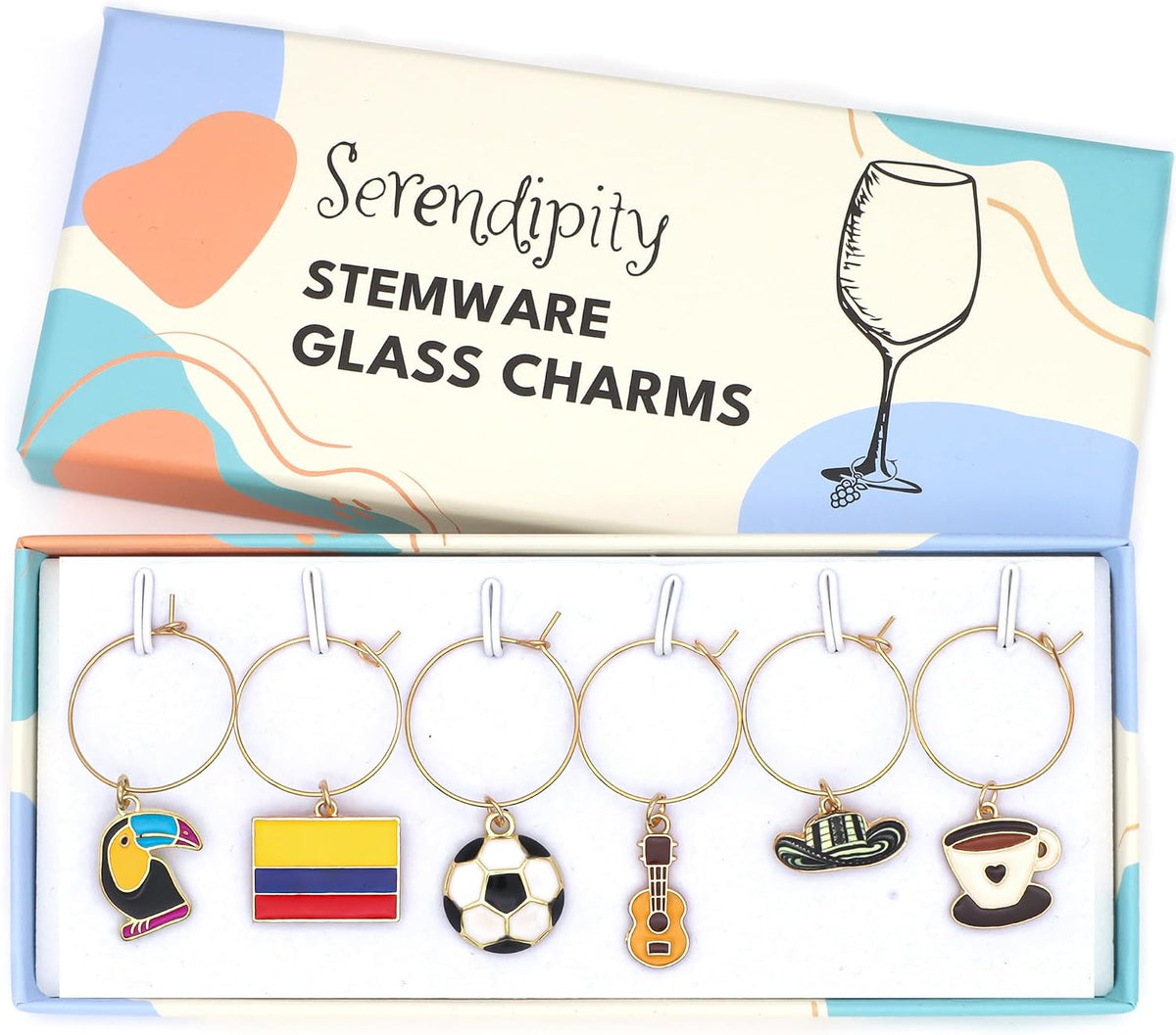 Colombian Wine Charms in the Serendipity gift box
