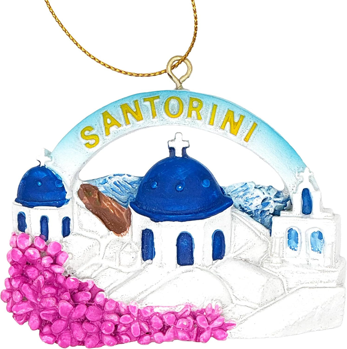 Santorini Christmas Ornament
