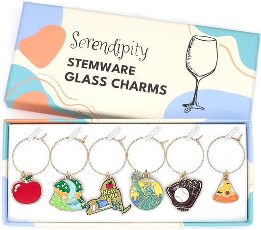 New York Wine Charms in the Serendipity gift box