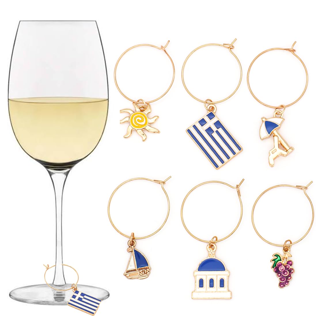 Greek Wine Charms