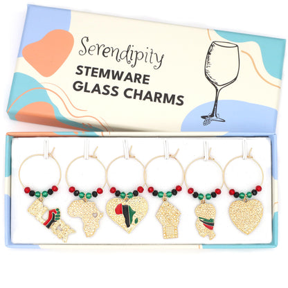 Africa Wine Charms in the brand's box.